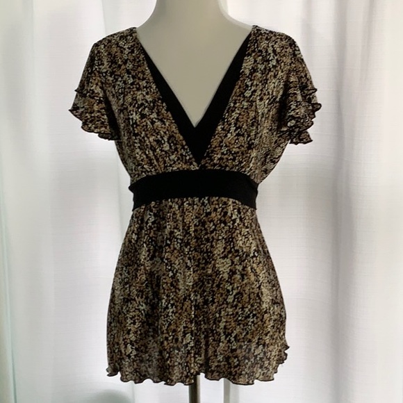 Dress Barn Tops - Tunic Top Brown Black Tan Dress Barn